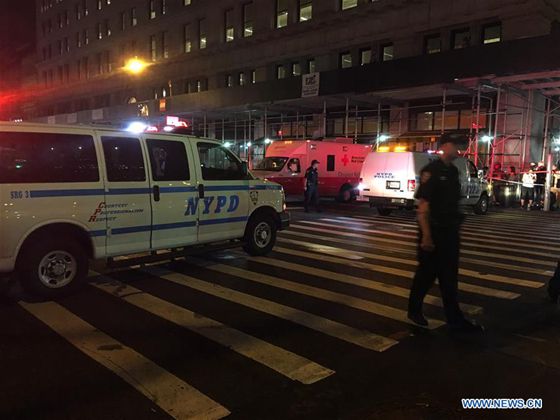 17 2016 shows the police blocking a road after an explosion in New York the United States