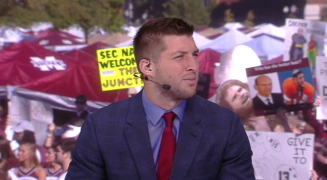 Tim Tebow to remain on SEC Network this fall despite baseball career		Posted by	Alex Putterman on Sep 8 2016 14:00