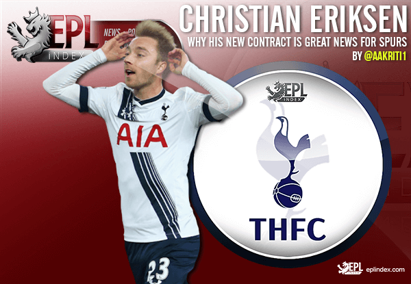 Eriksen renews contract with Tottenham Hotspur until 2020