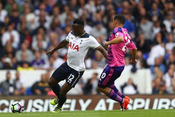 Victor Wanyama is put under pressure from Steven Pienaar