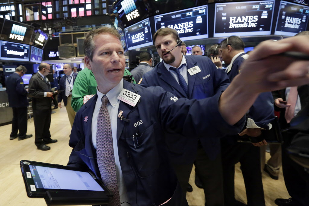 Trader Robert Charmak foreground works on the floor of the New York Stock Exchange Tuesday Sept. 6 2016