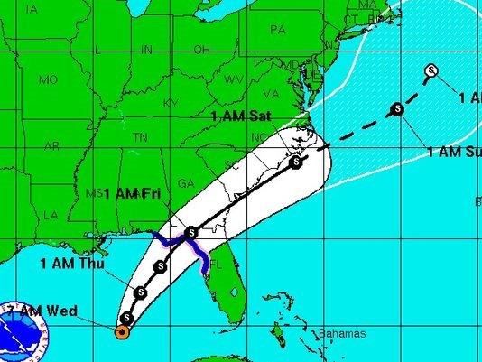 Tropical Depression 9 is forecast to hit the Big Bend of Florida either as a tropical storm or weak hurricane