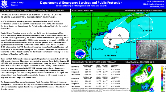 Tracking Hermine: Tropical storm warning issued for NYC