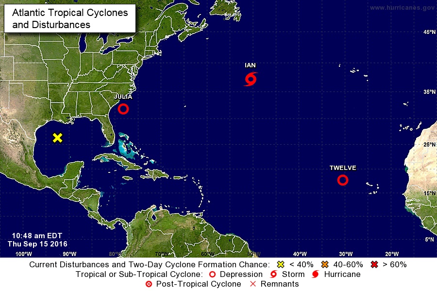 Tropical Storm Julia forms Tuesday evening