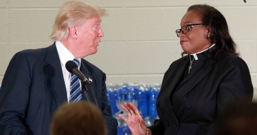 Trump Gets Put In His Place During Visit to Flint “I invited you here to thank us not give a political speech”