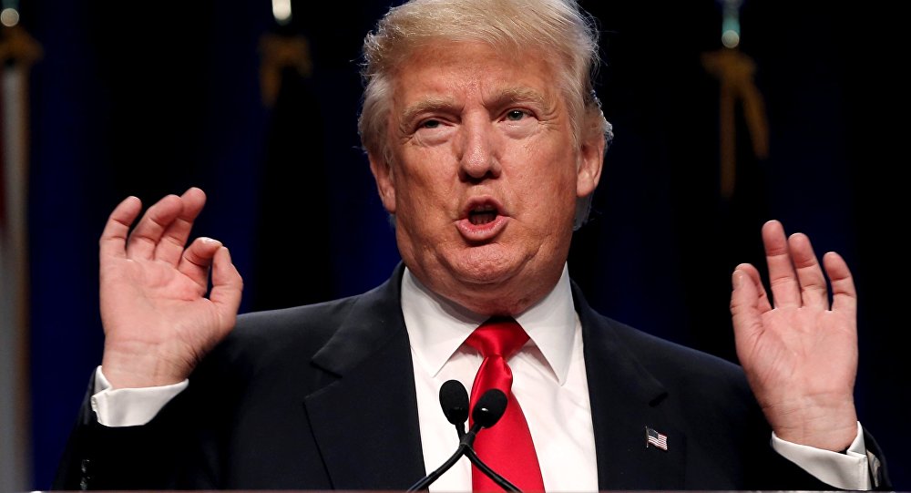 Republican presidential nominee Donald Trump speaks at the National Guard Association of the United States 138th General Conference and Exhibition in Baltimore Maryland U.S