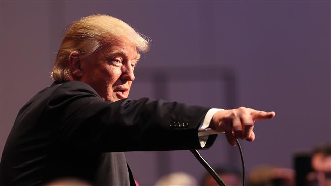 Republican presidential nominee Donald Trump speaks at the New York State Conservative Party Presidential Convention at the Marriott Marquis