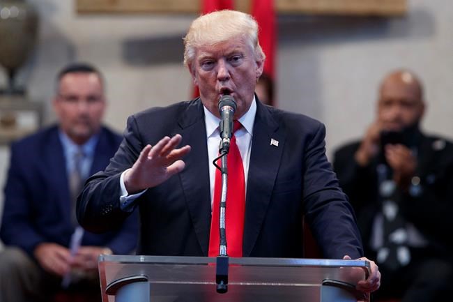 Republican presidential candidate Donald Trump speaks to the Pastors Leadership Conference at New Spirit Revival Center Wednesday Sept. 21 2016 in Cleveland Ohio