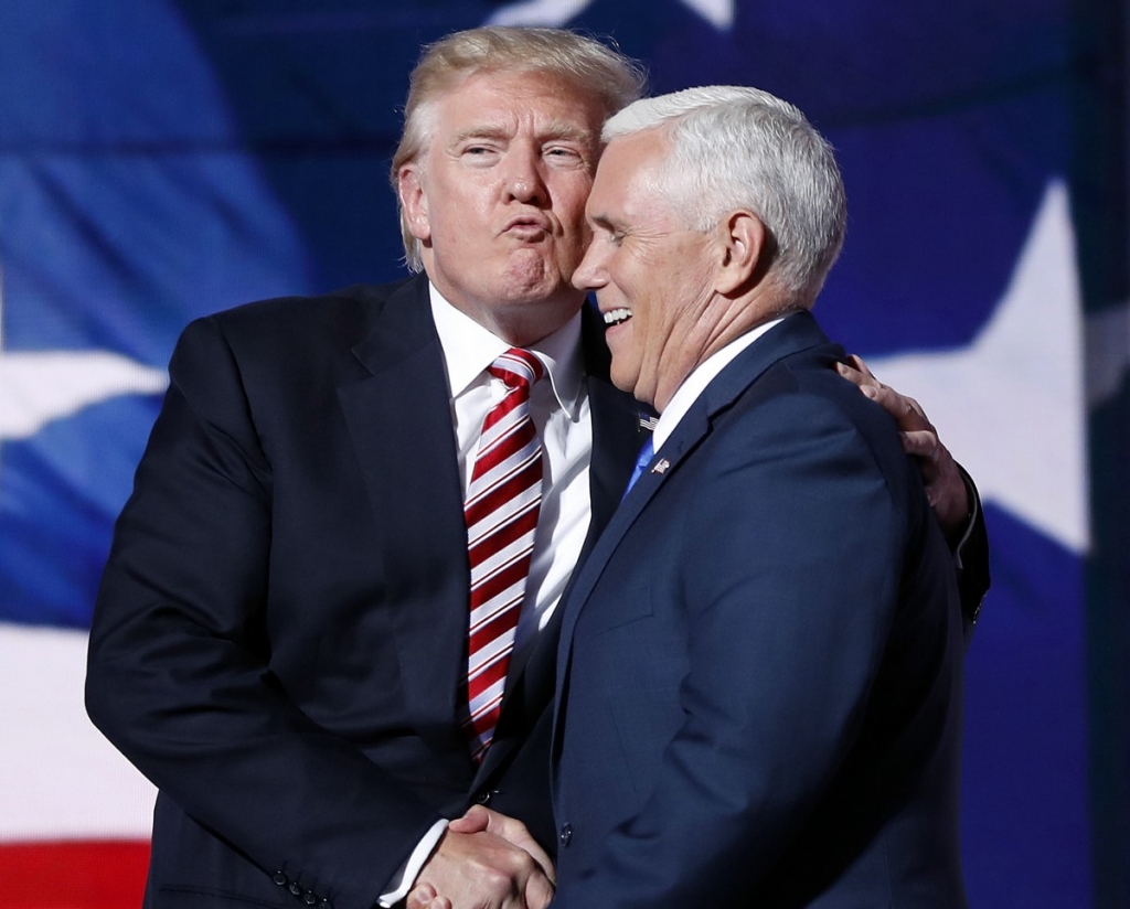 Trump and Pence in July CREDIT AP