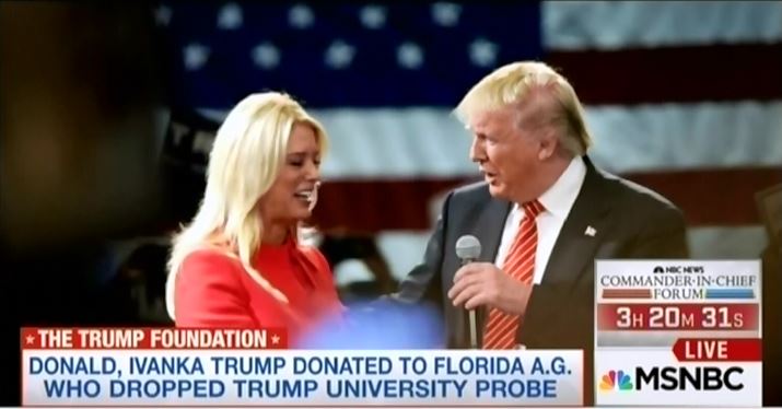 Trump says donation to AG not connected to university