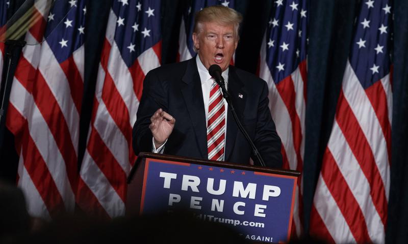 Republican presidential candidate Donald Trump speaks about national security Wednesday Sept. 7 2016 at the Union League in Philadelphia. Evan Vucci  AP