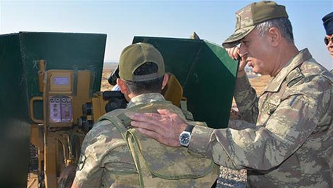 Turkish Chief of General Staff Gen. Hulusi Akar visits border posts in the Karkamış district Sept 12 2016