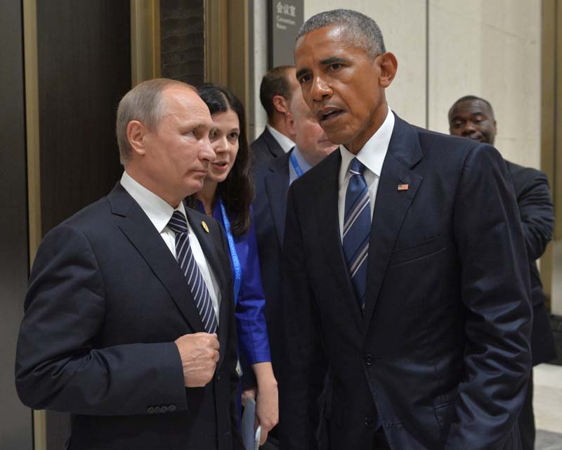 Russian President Putin meets with U.S. President Obama on sidelines of G20 Summit in Hangzhou