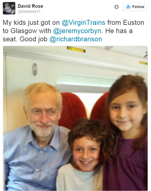 Virgin Trains disputes Jeremy Corbyn's train was 'rammed'