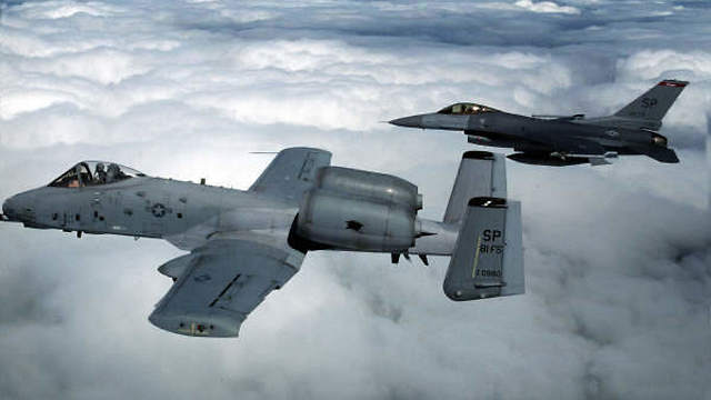 A-10 and F-16