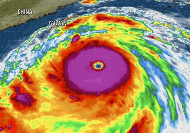 India Tv- Here's an infrared satellite image of Meranti on Tuesday morning