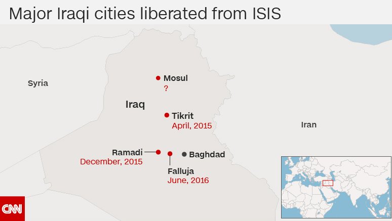 Hundreds of US troops have arrived at an air base 40 miles south of Mosul to support Iraq's efforts to liberate that city from ISIS a US defense official told CNN