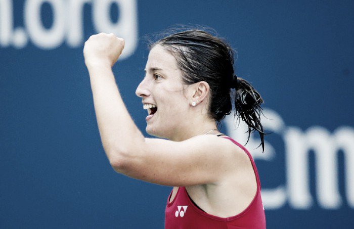 US Open Anastasija Sevastova battles past Johanna Konta in messy affair