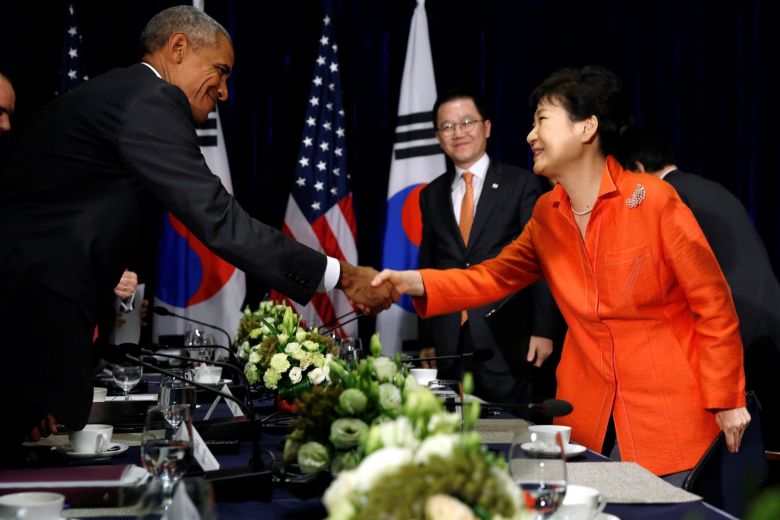 US President Obama met with South Korean President Park Guen-hye on the sidelines of a regional summit in Laos last week