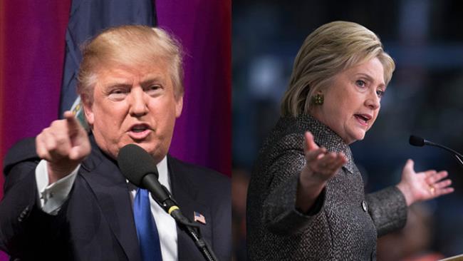 US Republican presidential nominee Donald Trump and his Democratic rival Hillary Clinton