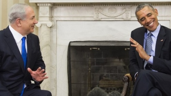 U.S. President Barack Obama and Israeli Prime Minister Benjamin Netanyahu hold a meeting in the Oval Office of the White House in Washington DC Nov. 9 2015