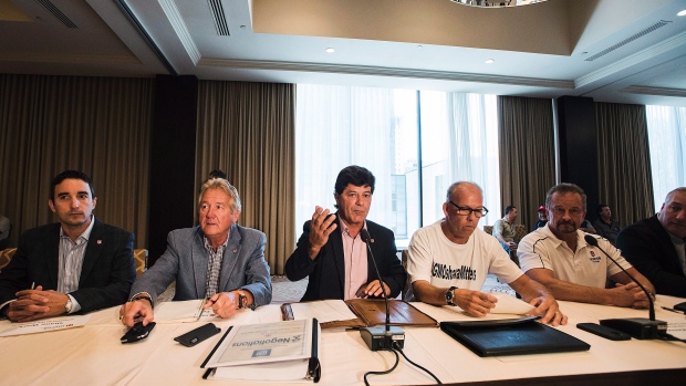 Unifor led by Jerry Dias centre is set to reveal its target for negotiations on Tuesday