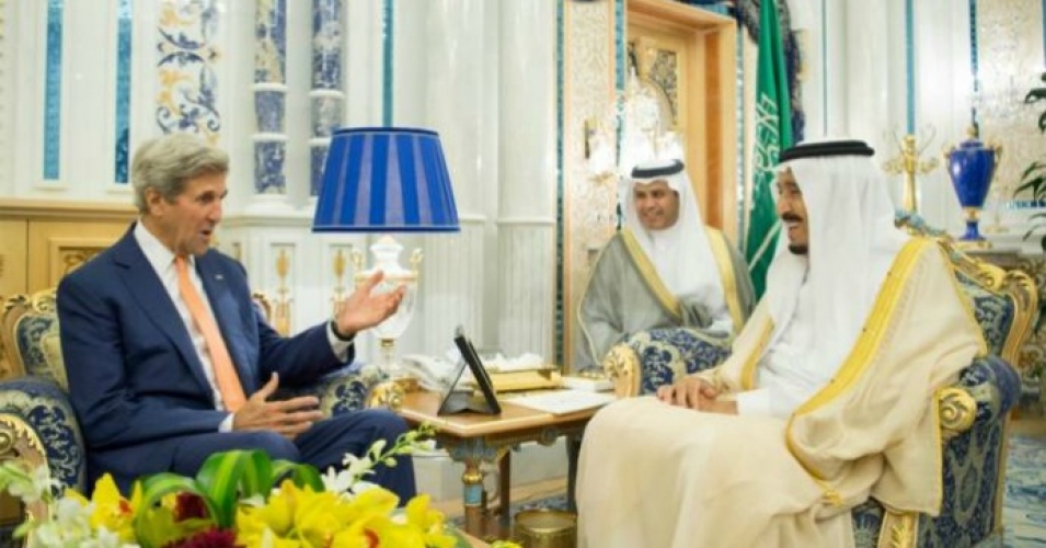 Secretary of State John Kerry meeting with Saudi King Salman