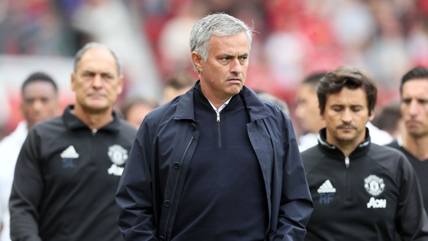 Manchester United manager Jose Mourinho walks down the touchline before the English Premier League soccer match between Manchester United and Manchester City at Old Trafford Manchester England Saturday Sept. 10 2016. | AP