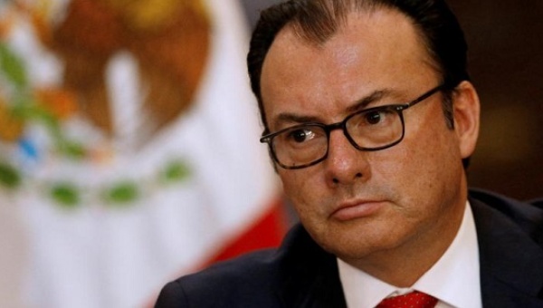 Videgaray during a news conference at the National Palace in Mexico City Mexico