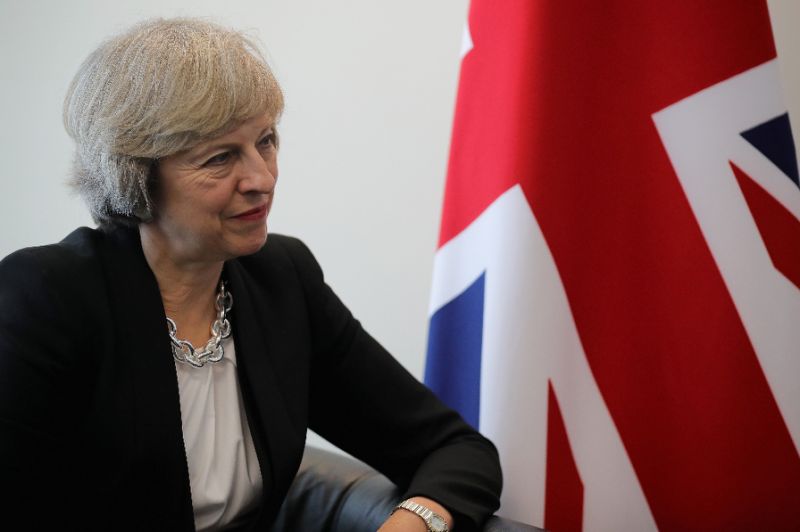 British Prime Minister Theresa May saw officials from Goldman Sachs Morgan Stanley and other banks