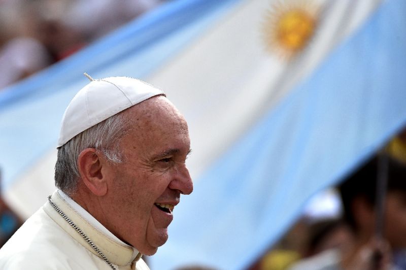 Pope Francis arrives for his weekly general audience in St Peter's Square at the Vatican