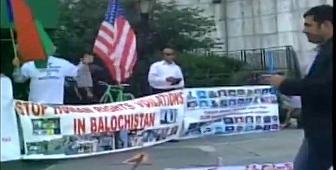 Baloch activists protest against Pakistan outside UN headquarters in New York