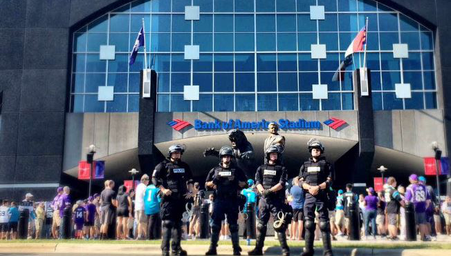 Charlotte police increase presence outside Panthers game