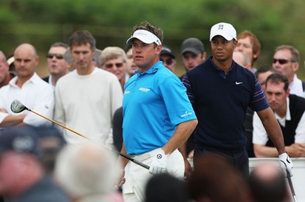 Lee Westwood and Tiger Woods