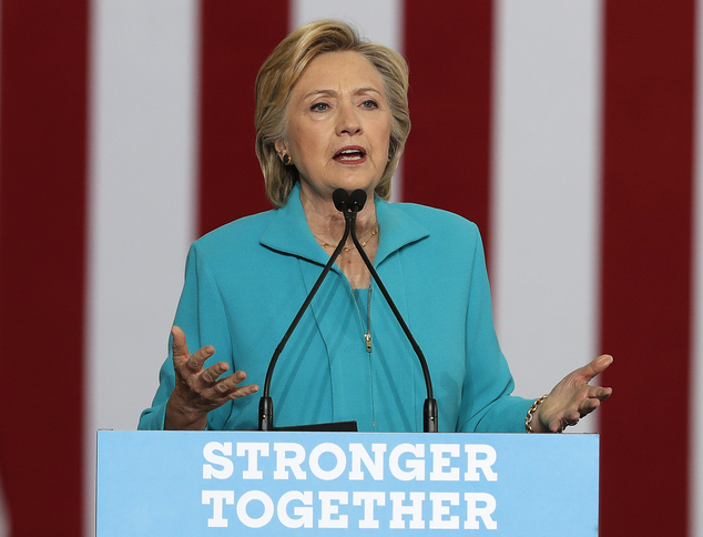 Democratic presidential nominee Hillary Clinton speaks in Reno Nev. Donald Trump and Clinton are making competing