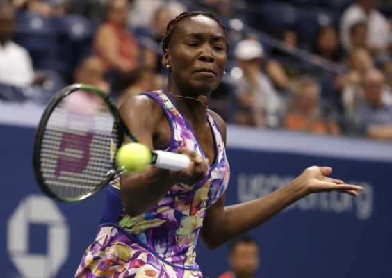 Venus Williams of the United States returns