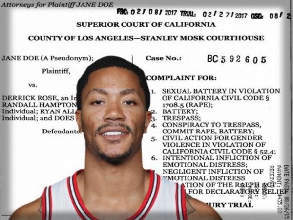 Derrick Rose's Accuser in Gang Rape Lawsuit Must Use Real Name Judge