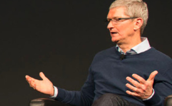 Tim Cook and Aaron Levie in discussion at Box Works 15 in San Francisco