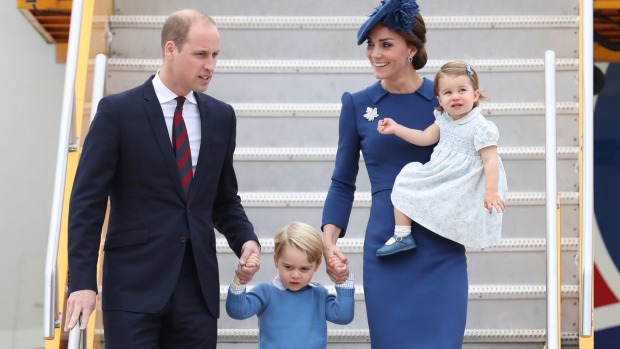 UPDATED: Royal family lands in Victoria, heads to Legislature for official welcome