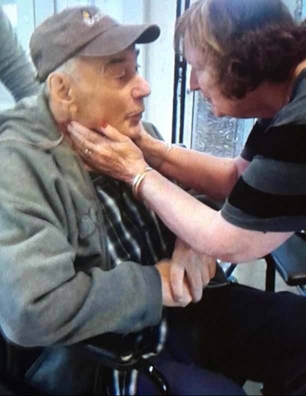 Heartwarming moment couple forced to live in separate care homes are finally reunited