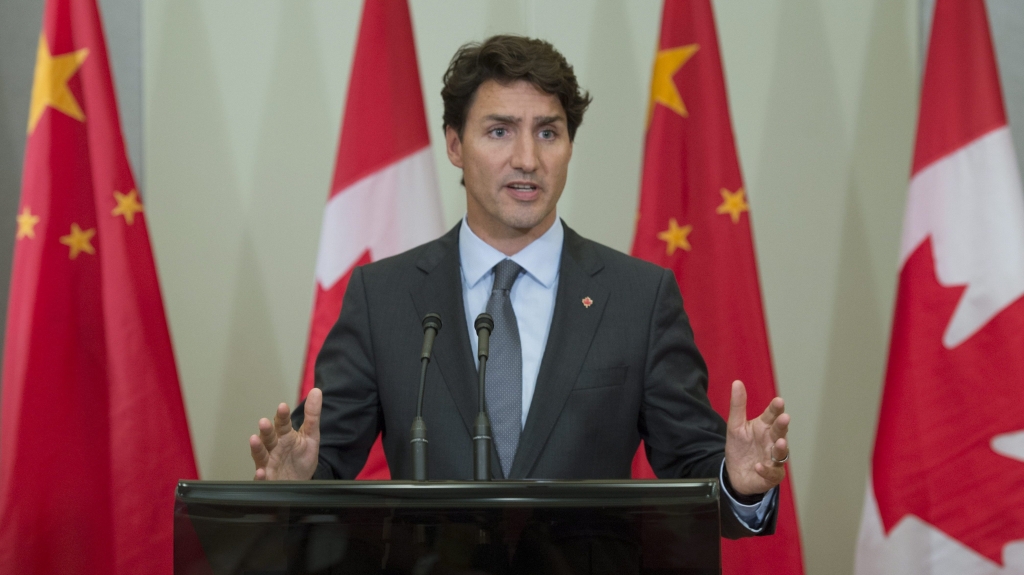 Canadian PM presses China on rights