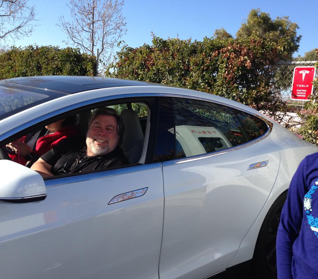 'Woz In His Tesla Model S