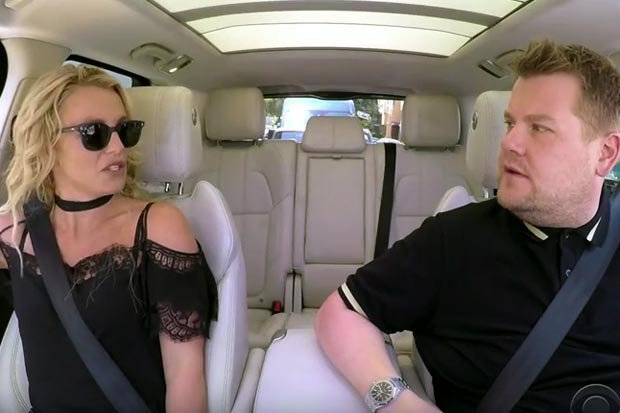 Britney Spears and James Corden on Carpool Karaoke