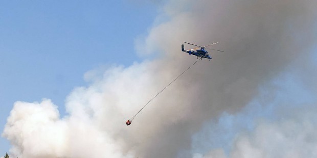 Road to Yellowstone National Park entrance closed by fire