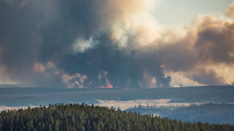 Revived wildfire closes Yellowstone park's south gate again