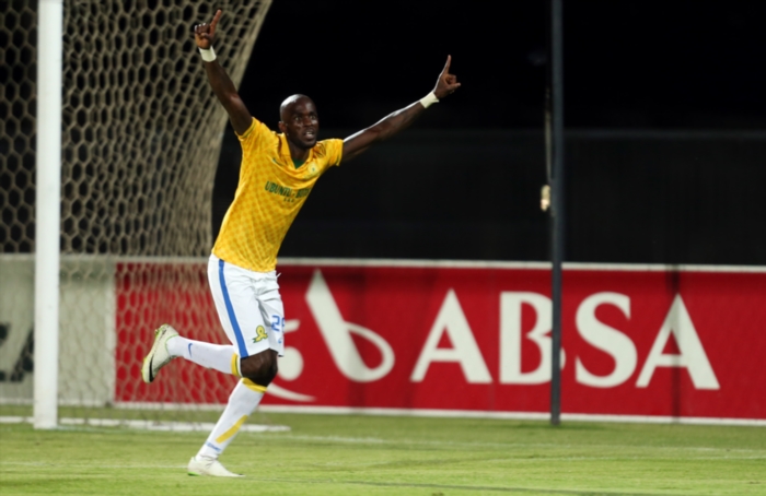 Anthony Laffor of Mamelodi Sundowns during the Absa Premiership match between Maritzburg United and Mamalodi Sundowns at Harry Gwala Stadium