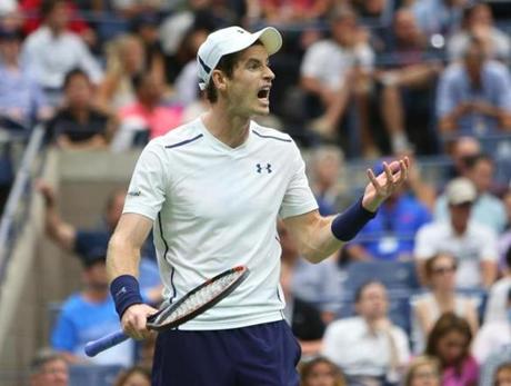 Sep 7 2016 New York NY USA Andy Murray of Great Britain reacts during the match against Kei Nishikori of Japan on day ten of the 2016 U.S. Open tennis tournament at USTA Billie Jean King National Tennis Center. Mandatory Credit Jerry Lai-USA TODAY S