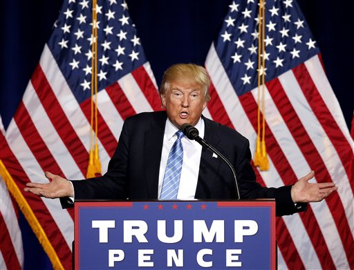 Republican presidential candidate Donald Trump speaks during a campaign rally at the Phoenix Convention Center Wednesday Aug. 31 2016 in Phoenix