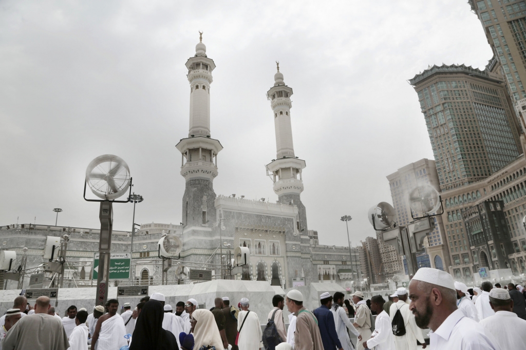 Muslim pilgrims make their way at the Grand Mosque in the Muslim holy city of Mecca Saudi Arabia Friday Sept. 9 2016. Muslim pilgrims have begun arriving at the holiest sites in Islam ahead of the annual hajj pilgrimage in Saudi Arabia. (AP