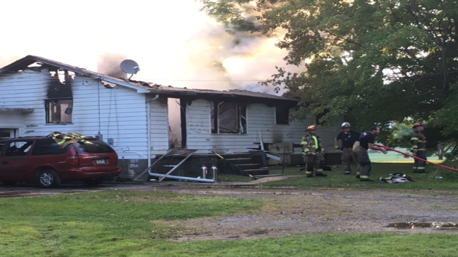 Another fire broke out at a house in Shenango Twp. where three men were found dead on Thursday